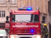 Požar u romskom naselju na Čukarici, stanari solitera snimili požar