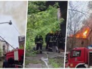 Požar zahvatio napušteni objekat starog mlina u Obrenovcu, urušio se krov