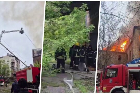 Požar zahvatio napušteni objekat starog mlina u Obrenovcu, urušio se krov