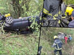 Automobil sleteo s puta kod Medne na putu Kragujevac–Jagodina, povređen vozač
