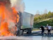 Požar na kamionu na auto-putu Miloš Veliki, saobraćaj obustavljen