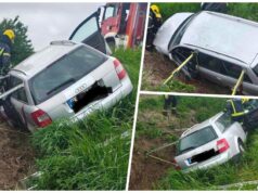 Povređen vozač izvučen iz prevrnutog automobila kod Novog Sada