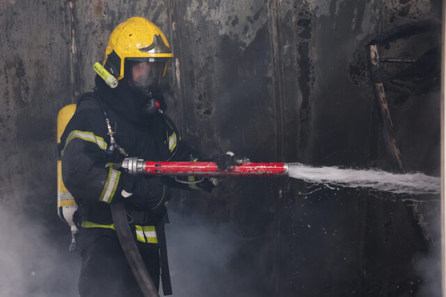 Members of the Ministry of Internal Affairs, Emergency Situations Sector, localized the fire that broke out last night at around 2:00 am in Novi Pazar on Dimitrija Tucovica Street, which affected several warehouses of a textile manufacturing company and business premises. Pripadnici Ministarstva unutradnjih poslova, Sektora za vanredne situacije, lokalizovali su pozar koji je izbio nocas oko 2 sata posle ponoci u Novom Pazaru u ulici Dimitrija Tucovica, a koji je zahvatio nekoliko magacina fir Members of the Ministry of Internal Affairs, Emergency Situations Sector, localized the fire that broke out last night at around 2:00 am in Novi Pazar on Dimitrija Tucovica Street, which affected several warehouses of a textile manufacturing company and business premises. Pripadnici Ministarstva unutradnjih poslova, Sektora za vanredne situacije, lokalizovali su pozar koji je izbio nocas oko 2 sata posle ponoci u Novom Pazaru u ulici Dimitrija Tucovica, a koji je zahvatio nekoliko magacina fir