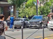 Sudar dva automobila u ulici Kralja Milana, policija na terenu