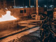 Požar u industrijskoj zoni u Bobiniju, vatrogasci na terenu