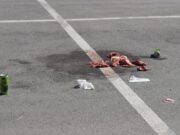 OVDE JE UBIJEN MLADIĆ (19): Lokva krvi, gaze i zavoji ostali na parkingu u Čačku nakon stravičnog zločina (FOTO)
