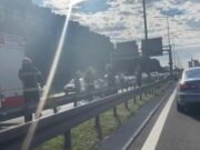 Požar na auto-putu kod Niša izazvao obustavu saobraćaja i velike gužve