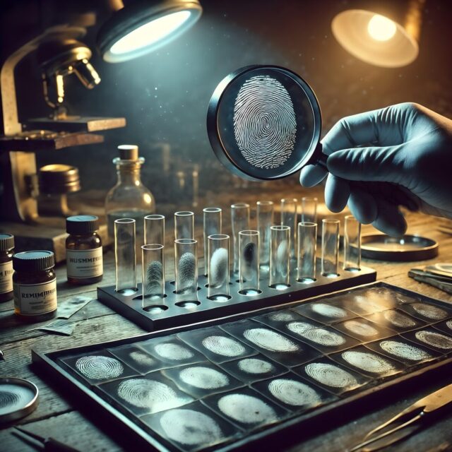 Photo by hobim ai generated, fingerprint, detective, investigation, fingerprints, magnifying glass, police, crime, judicial, mystery