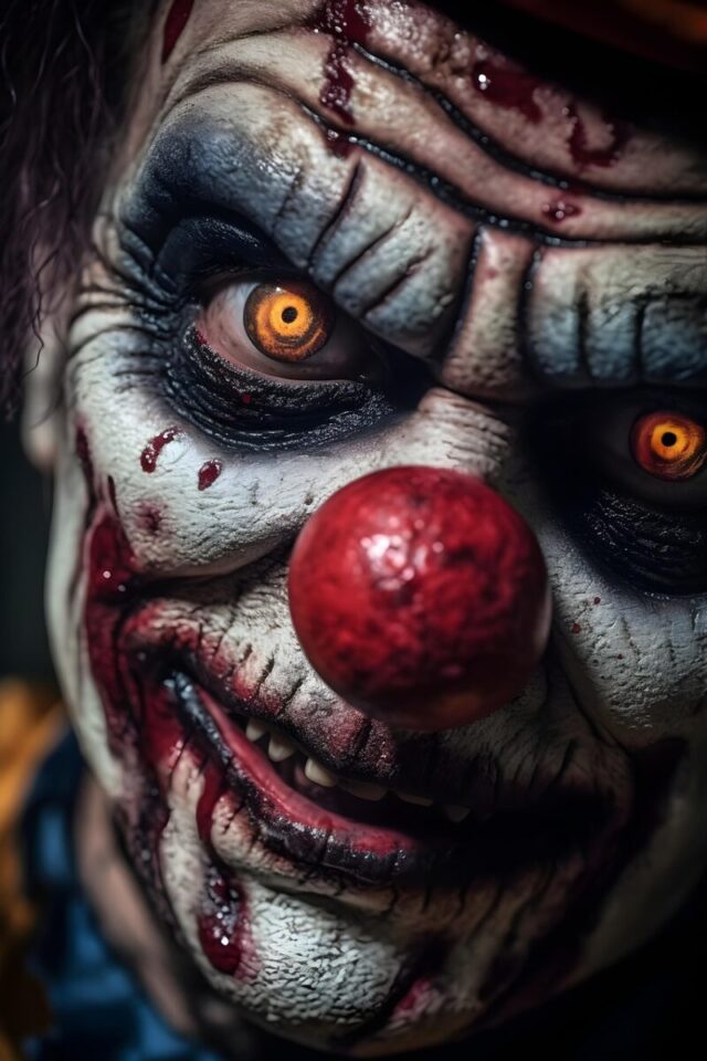 Photo by TyliJura face, mask, horror, carnival, head, halloween, evil, scary, eyes, dark, monster, makeup, costume, clown, expression, red nose, yellow eyes, fantasy, ai generated, creepy clown, killer clown, evil clown, scary clown, clown, scary clown, scary clown, scary clown, scary clown, scary clown