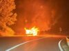 Požar na autoputu kod Velike Plane, saobraćaj usporen zbog intervencije Požar na autoputu kod Velike Plane, saobraćaj usporen zbog intervencije