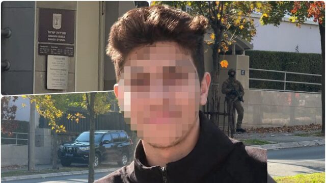 napad-nozem-3 Napad nožem ispred ambasade Izraela u Beogradu, napadač ubijen